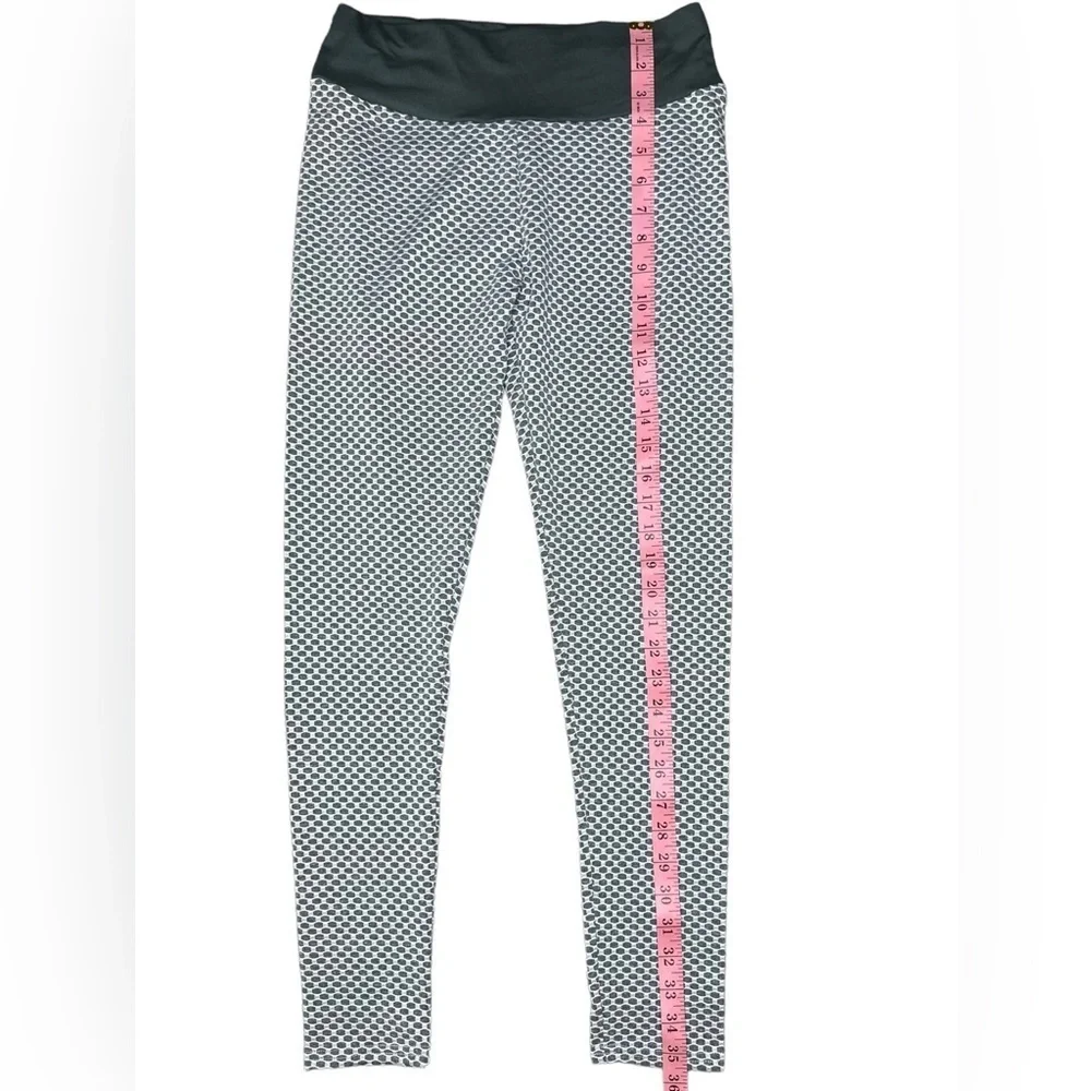 Grey High Waisted Spandex Yoga Leggings - Picture 11 of 16